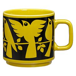 Birds on Branch Chartreuse Boxed Mug