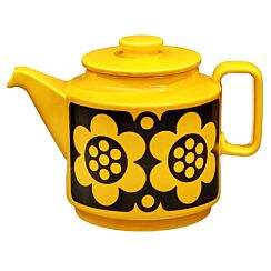 Hornsea Geo Flower Yellow Teapot