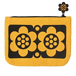 Hornsea Geo Flower Yellow Pouch Bag