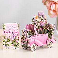 ‘The Pink Car’ 3D Wedding Card