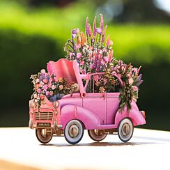 ‘The Pink Flower’ Car 3D Greetings Card