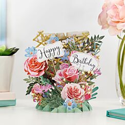 “Happy Birthday Flowers” 3D Card