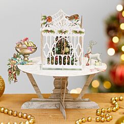 ‘Robins Table’ 3D Christmas Card