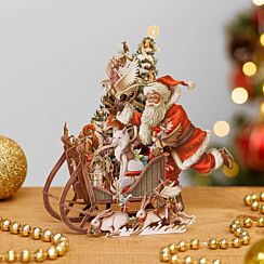 Woodland Sleigh 3D Christmas Card