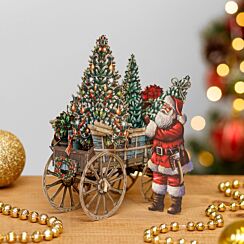 Santa’s Wagon 3D Christmas Card