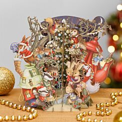 Christmas Bunnies 3D Christmas Card