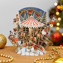 The Bringer of Snow's Carousel 3D Christmas Card