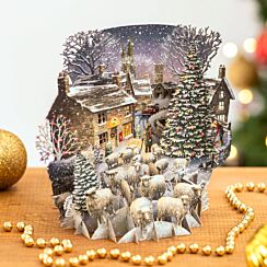 Winter Sheep 3D Christmas Card