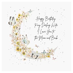 Mimosa Moon Darling Wife Luxury Birthday Card