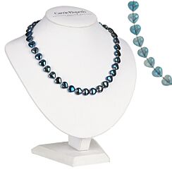 Blue Shine Hearts Full Necklace