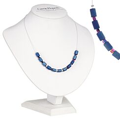 Cobalt Lava Glimmer Links Necklace