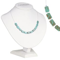 Jade Mosaic Rectangles Links Necklace