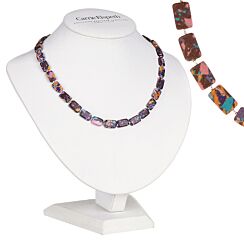 Aubergine Mosaic Rectangles Full Necklace