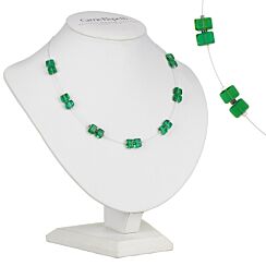 Emerald Tiles Spaced Necklace