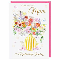 Pizazz ‘Floral Vase’ Mum Large Mother’s Day Card