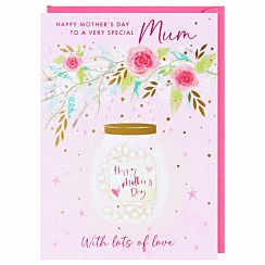 Pizazz ‘Fairy Lights Jar’ Mum Large Mother’s Day Card