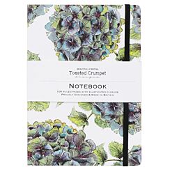 ‘Hydrangea’ White A5 Lined Notebook