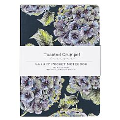 ‘Hydrangea’ Noir A6 Lined Pocket Notebook