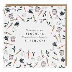 Gardening White ‘Blooming Wonderful’ Birthday Card