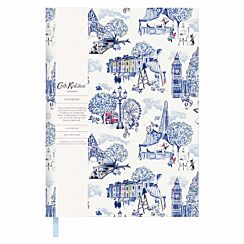 London Toile A5 Linen Notebook