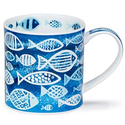 Blue Shoal Blue Orkney Shape Mug