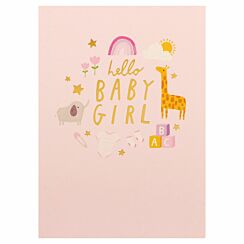 First Chapter Hello Baby Girl New Baby Card