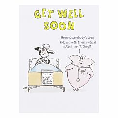 Funny Farm Medical Notes Get Well Soon Card