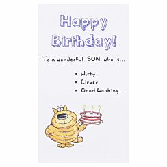 Funny Farm Cat Son Birthday Card