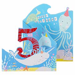 Hopscotch 5th Birthday ZigZag Birthday Card