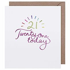 Mimosa 21 Today Birthday Card