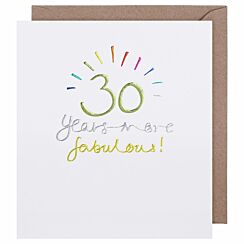 Mimosa 30 Years More Fabulous Birthday Card