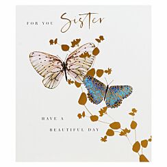 Reflections ‘Sister’ Butterfly Birthday Card