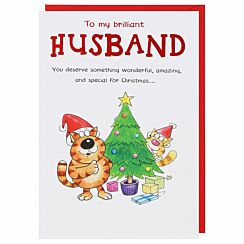 Funny Farm Husband Christmas Card