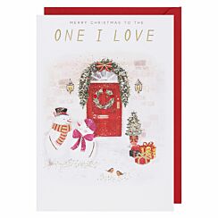 Mistletoe & Wine One I Love Christmas Card 