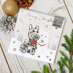 Scottie Dog Pack of 6 Christmas Cards Charity Pack