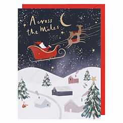 Winter Wonderland ‘Across The Miles’ Santa’s Sleigh Christmas Card