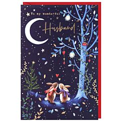 Woodland Wonders ‘Husband’ Large Christmas Card