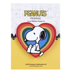 Peanuts ‘Rainbow Heart’ Snoopy Acrylic Brooch