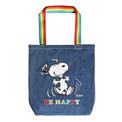 Peanuts ‘Be Happy’ Stonewash Denim Tote Bag