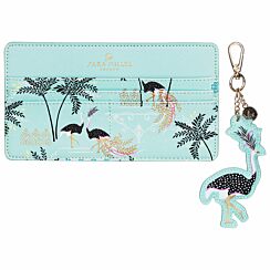 Mint Ostrich Travel Organiser and Keyring Gift Set