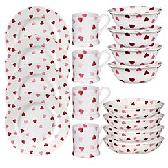 Pink Hearts 16 Piece Set