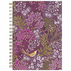 Haveli Garden Plum Songbird Spiral Bound Notebook