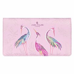 Haveli Garden Blossom Pink Dancing Cranes Travel Wallet