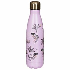 Pink Ostrich & Palms 500ml Stainless Steel Water Bottle