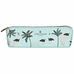 Mint Ostrich & Palms Slim Pencil Case