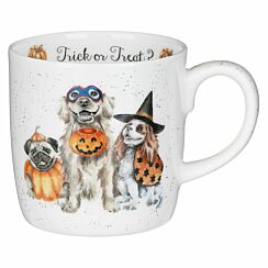 'Trick or Treat' Dogs Large Fine Bone China Halloween Mug