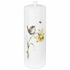 The Birds and The Bees Wren Tall Lidded Storage Jar 