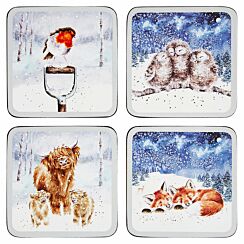 Winter Skies Set Of Four Coasters