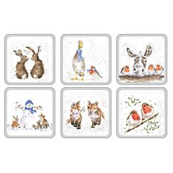 Set of Six Christmas Coasters