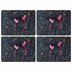 India Hummingbird Paradise Set Of Four Placemats